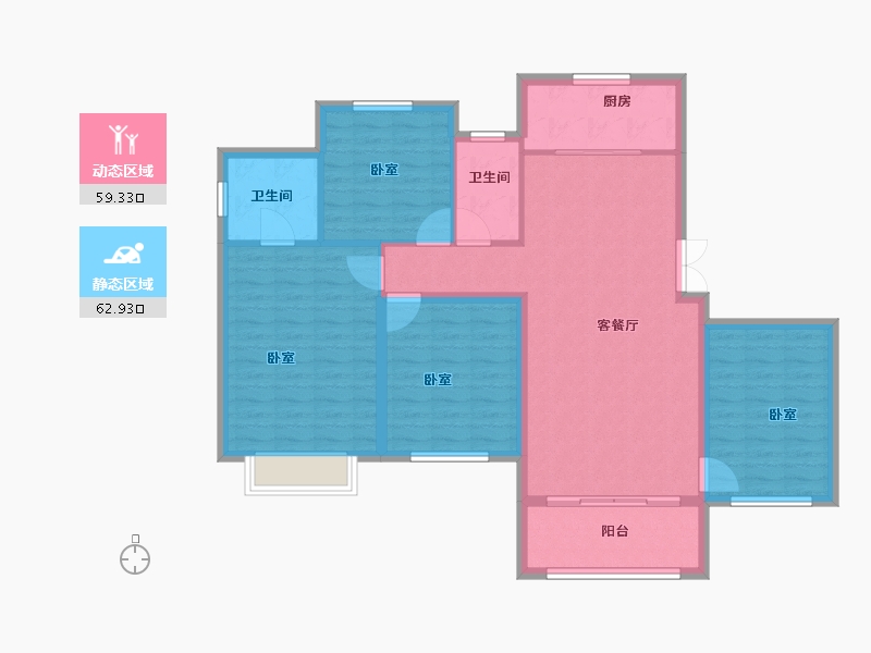 山东省-菏泽市-巨野枫叶正红（枫庭骊景）-111.00-户型库-动静分区