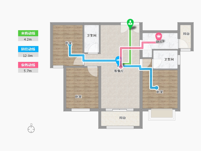 山东省-菏泽市-巨野枫叶正红（枫庭骊景）-86.00-户型库-动静线