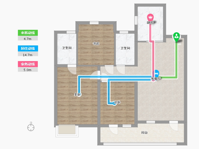 山东省-青岛市-中梁首府-95.00-户型库-动静线