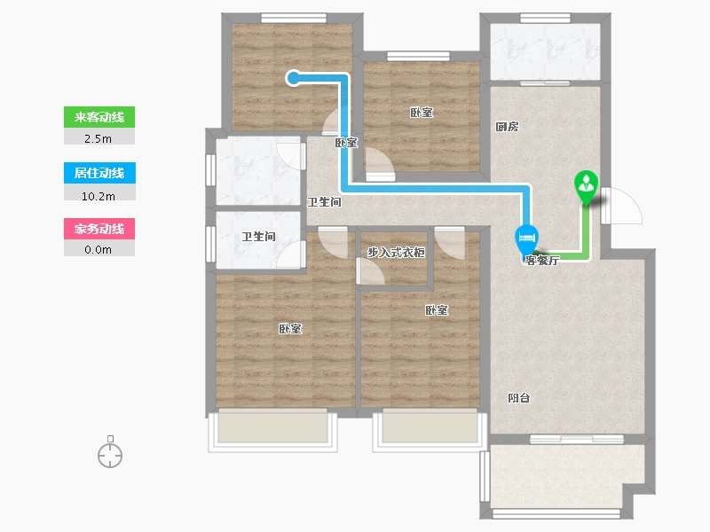 浙江省-绍兴市-江上澜庭-94.00-户型库-动静线