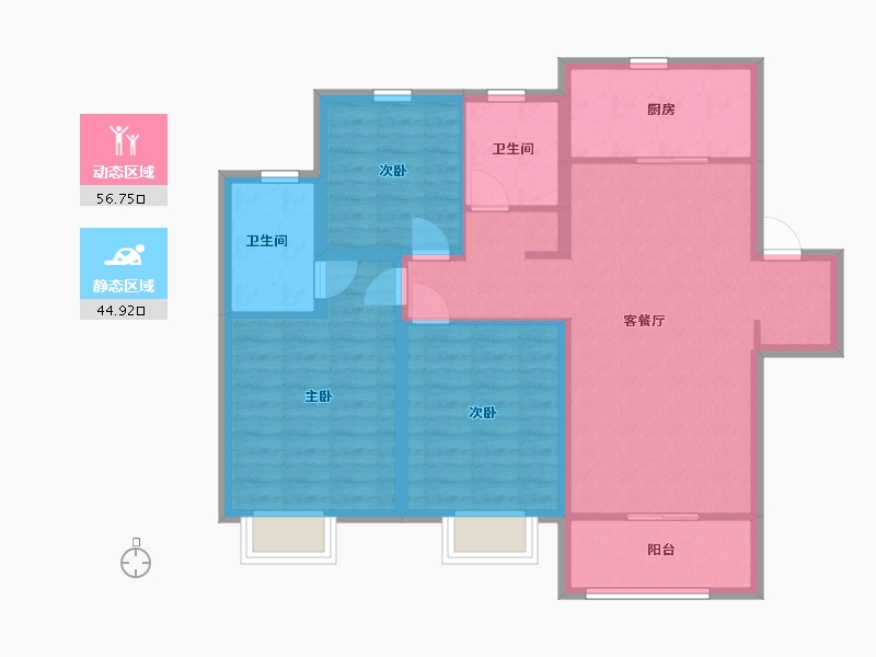 山东省-青岛市-中建锦绣天地-91.00-户型库-动静分区