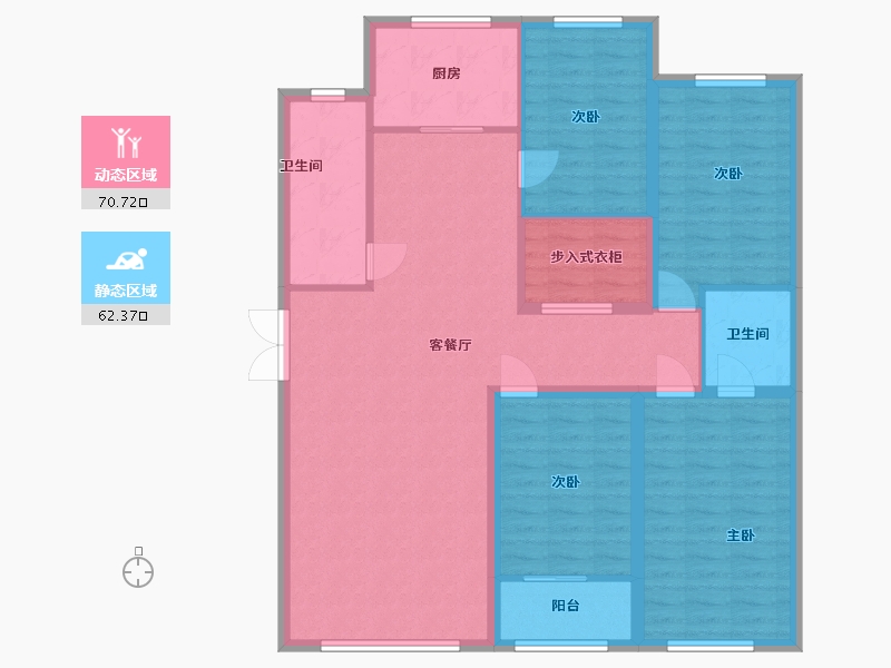 山东省-潍坊市-华安凤凰嘉苑-120.70-户型库-动静分区