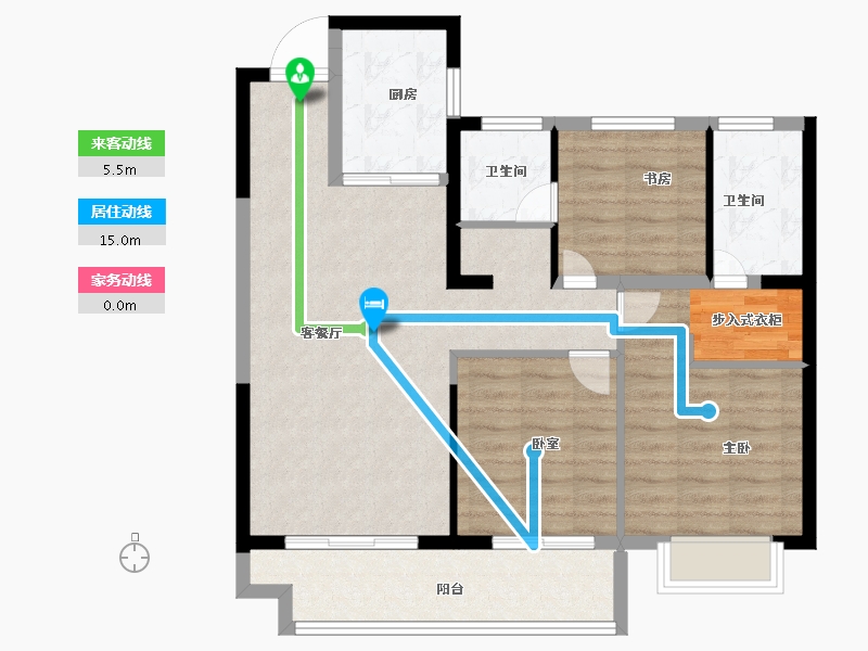 河南省-洛阳市-现代森林国际城-89.22-户型库-动静线