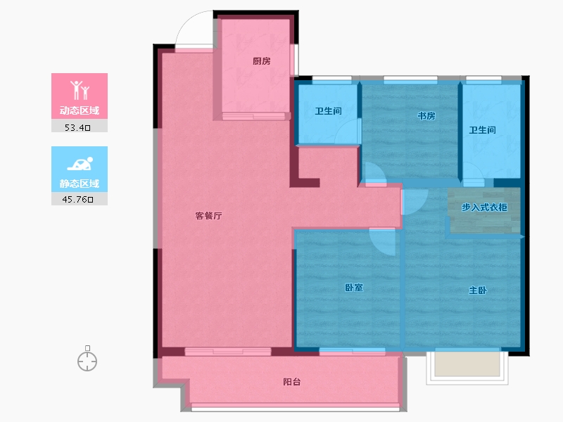 河南省-洛阳市-现代森林国际城-89.22-户型库-动静分区