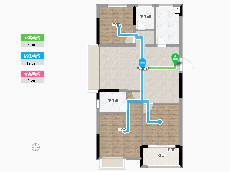 浙江省-舟山市-景瑞缇香院-85.99-户型库-动静线