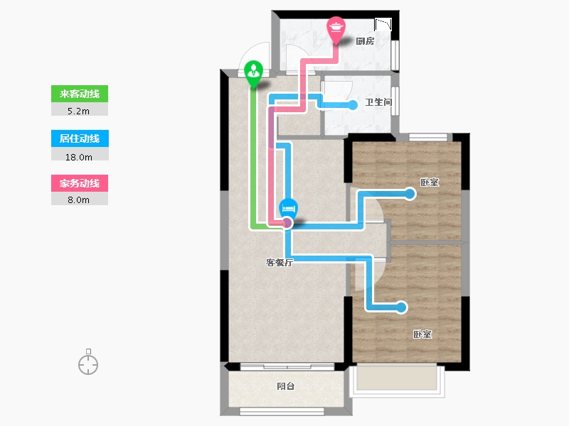 河南省-郑州市-恒大城-67.85-户型库-动静线