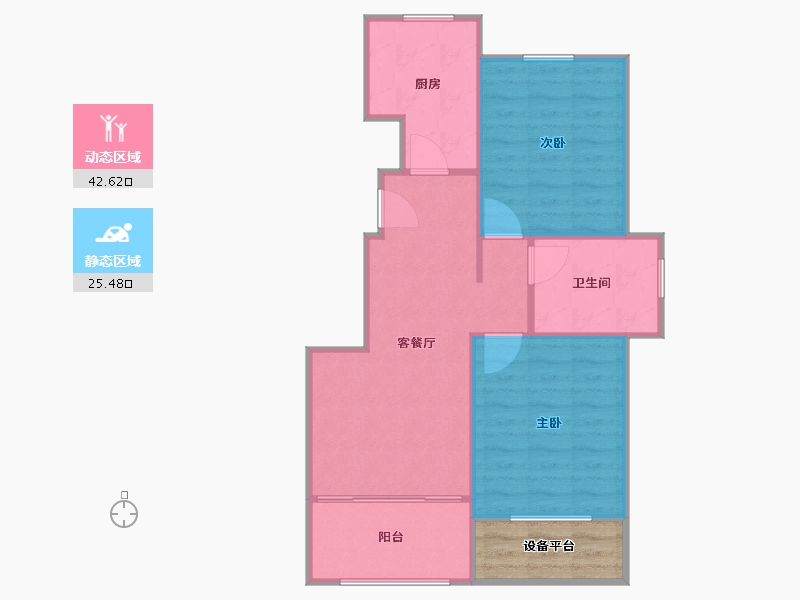 山东省-烟台市-金象泰吉祥家园-67.99-户型库-动静分区