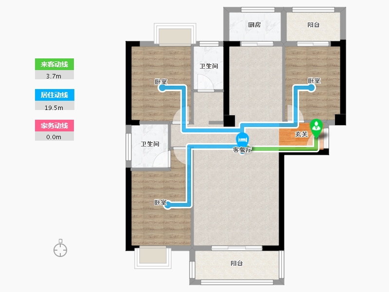 福建省-漳州市-中扬国际城-88.35-户型库-动静线