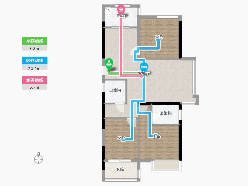 福建省-福州市-三盛国际湾区-84.18-户型库-动静线