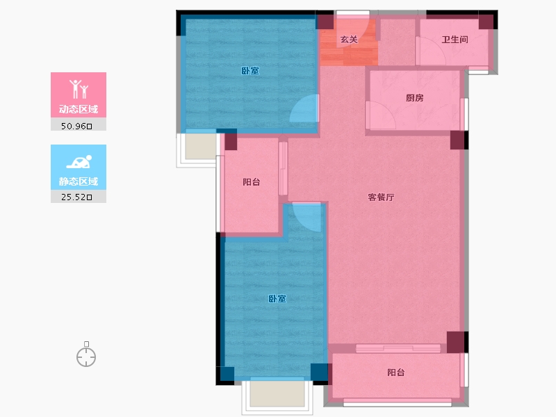 福建省-漳州市-中扬国际城-67.87-户型库-动静分区