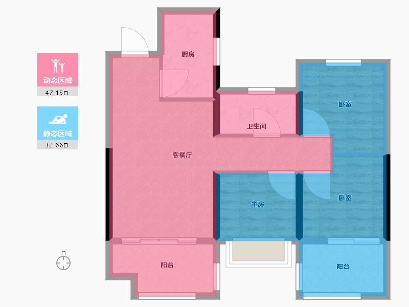 河南省-郑州市-禹洲嘉誉风华-71.01-户型库-动静分区