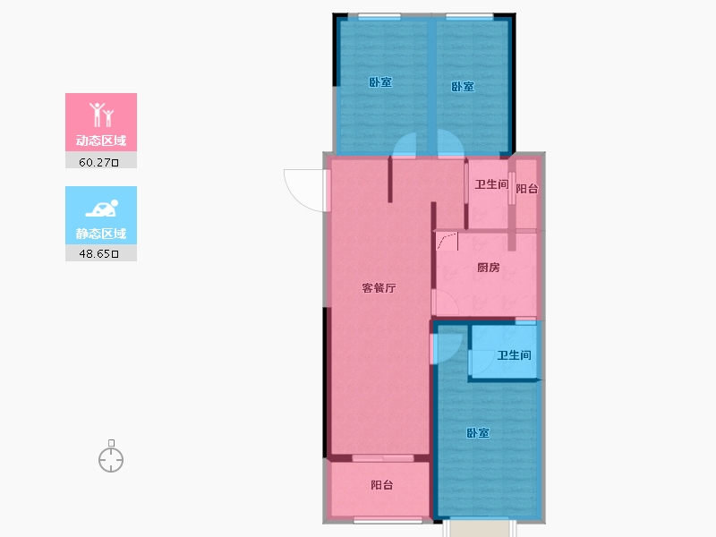 河南省-洛阳市-万富熙悦城-96.83-户型库-动静分区