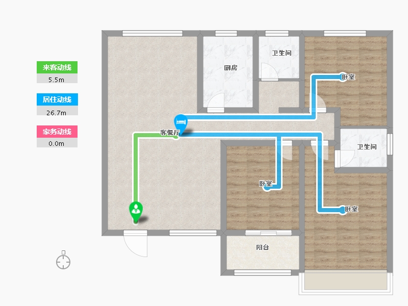 山东省-菏泽市-康地君佳-106.00-户型库-动静线