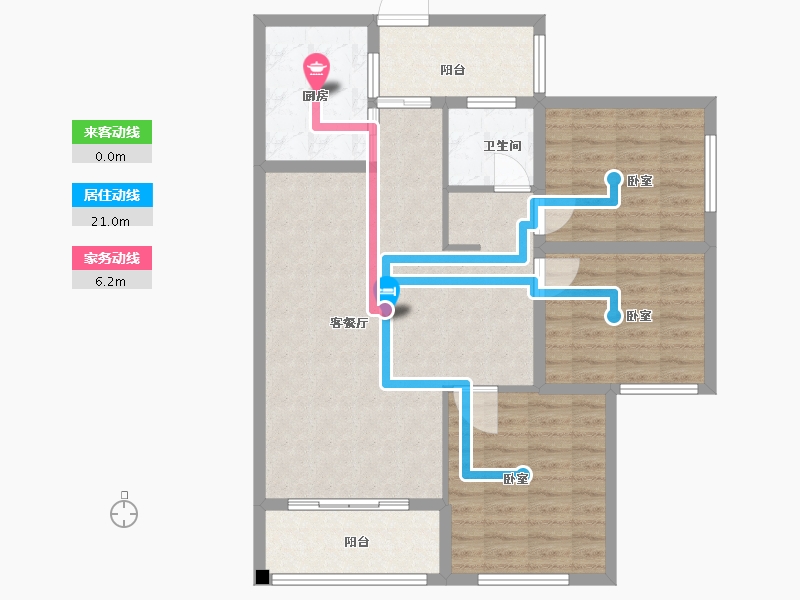 山东省-菏泽市-康地君佳-95.00-户型库-动静线