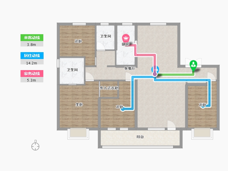 山东省-潍坊市-旭辉银盛泰博观熙岸-128.17-户型库-动静线