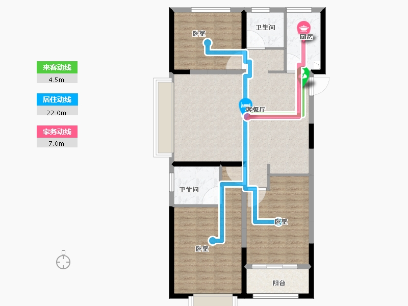 山东省-菏泽市-天安清华苑-104.01-户型库-动静线