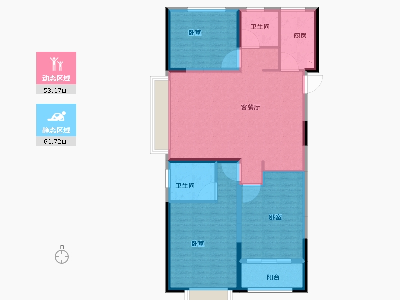 山东省-菏泽市-天安清华苑-104.01-户型库-动静分区