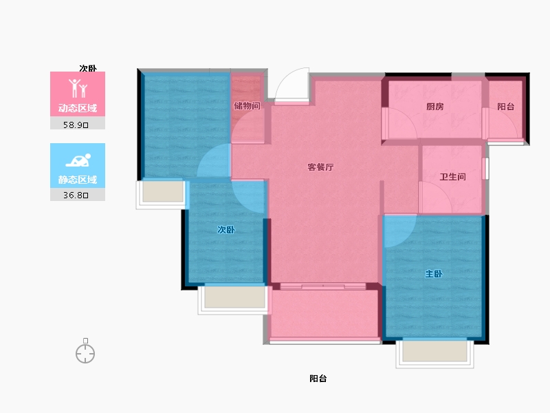 福建省-南平市-恒大名都-86.00-户型库-动静分区