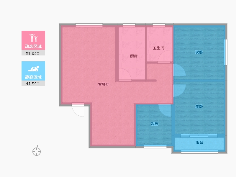 山东省-济南市-映月紫云城-87.61-户型库-动静分区