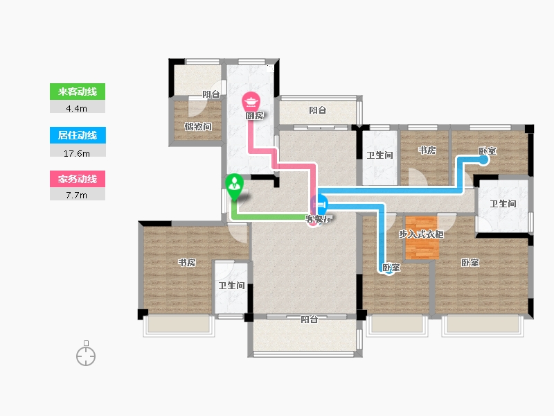 河南省-郑州市-碧桂园中央公园-158.00-户型库-动静线