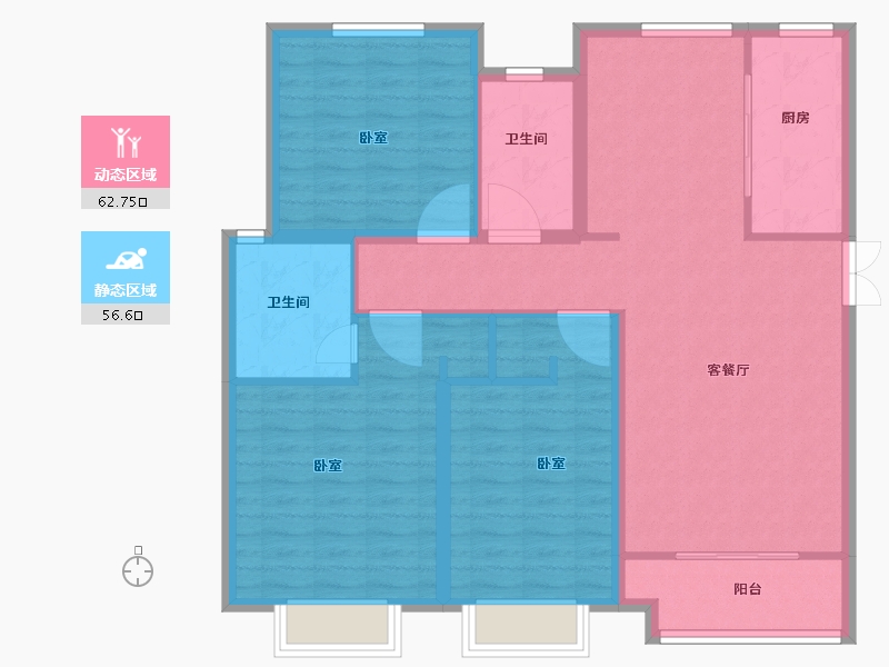 河南省-安阳市-阳光森林-108.01-户型库-动静分区