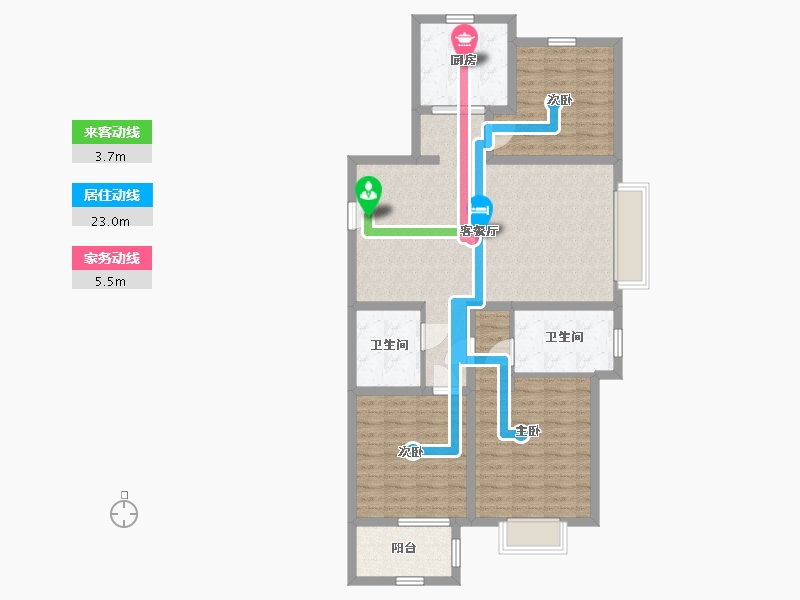 山东省-青岛市-海信湖岛世家二期-102.00-户型库-动静线