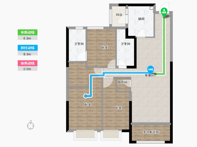 新疆维吾尔自治区-乌鲁木齐市-乌鲁木齐恒大名都-110.00-户型库-动静线