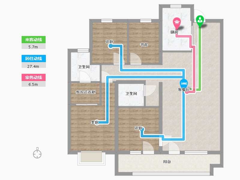 山东省-青岛市-万科新都会-112.00-户型库-动静线