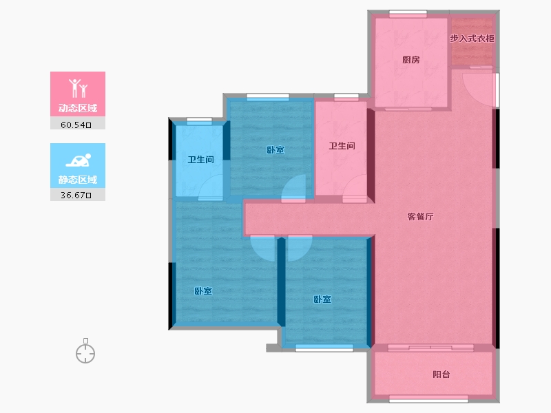 山东省-菏泽市-菏泽绿地新都汇-86.90-户型库-动静分区