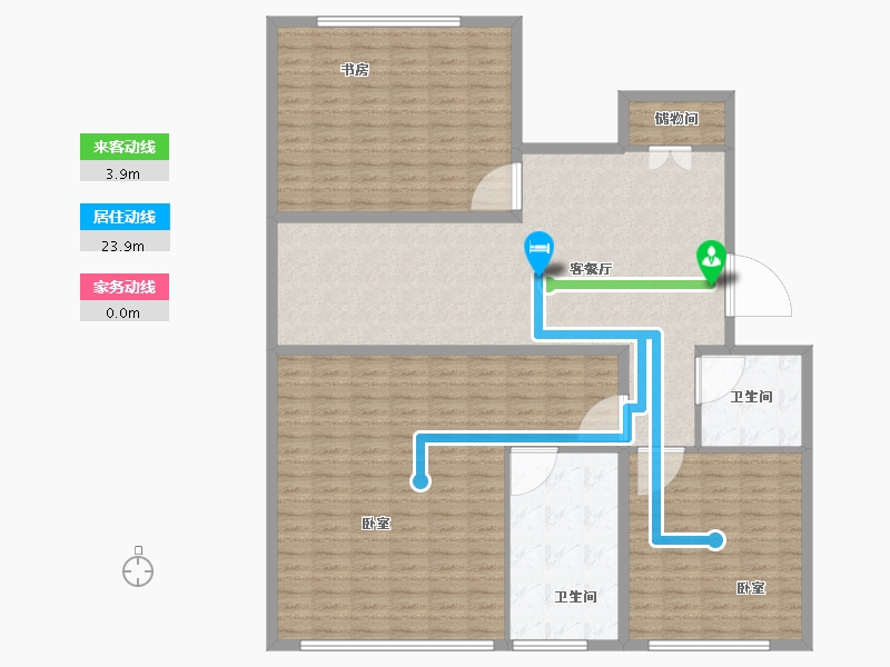 河南省-郑州市-建业新筑-160.75-户型库-动静线