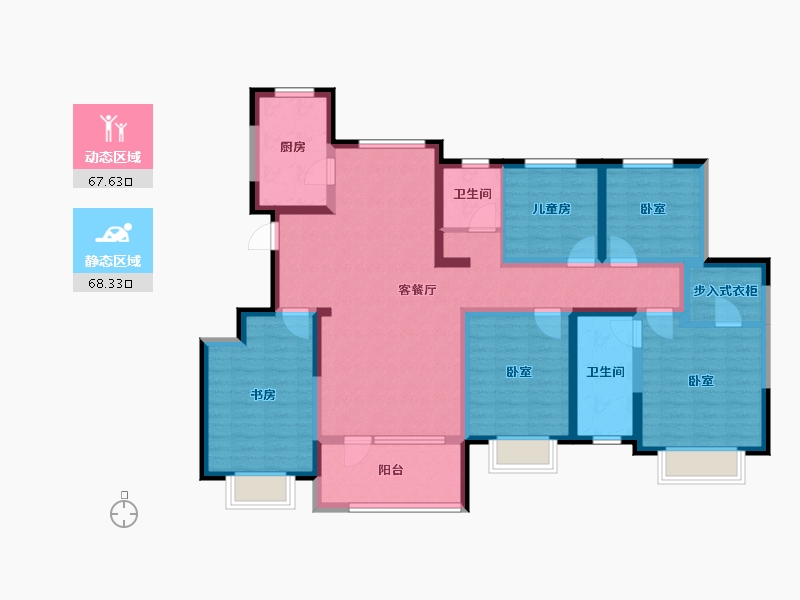 山东省-烟台市-远洋东莱郡-119.60-户型库-动静分区