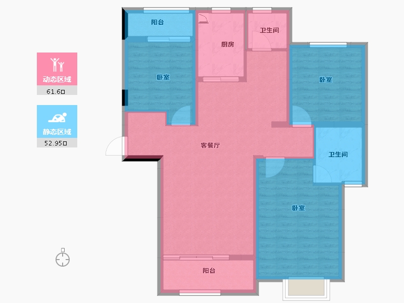 河南省-安阳市-多伦公园里-102.94-户型库-动静分区