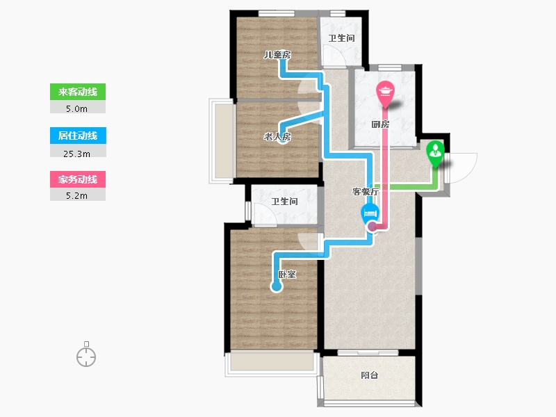 河南省-郑州市-东原阅城-98.00-户型库-动静线