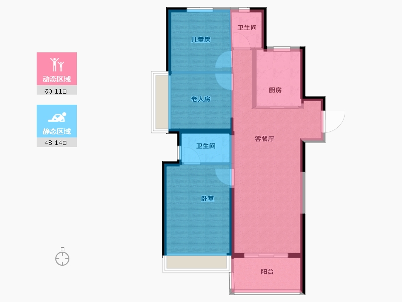 河南省-郑州市-东原阅城-98.00-户型库-动静分区