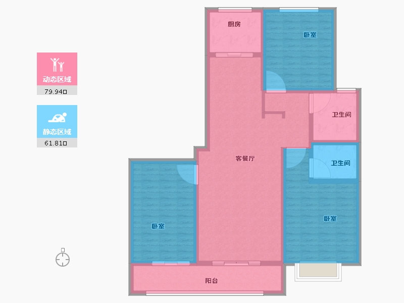 山东省-菏泽市-菏泽佳和广场-128.00-户型库-动静分区