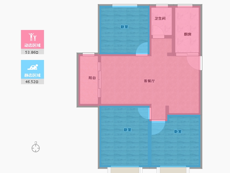 河南省-鹤壁市-中山花园-90.00-户型库-动静分区