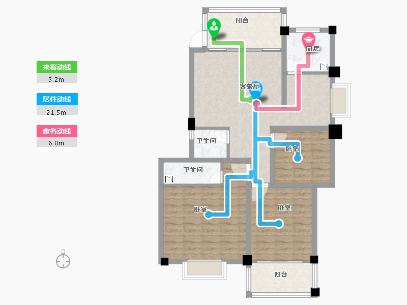 福建省-宁德市-怡和嘉园二期-95.00-户型库-动静线