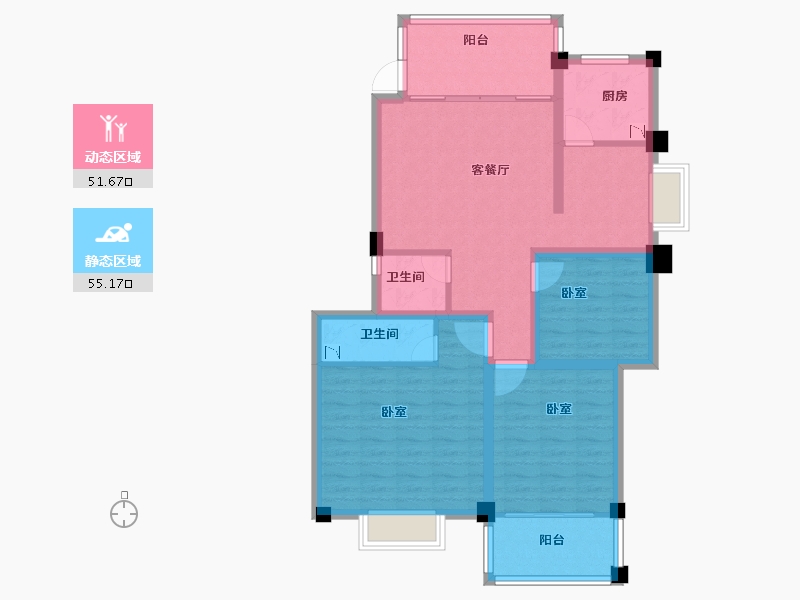 福建省-宁德市-怡和嘉园二期-95.00-户型库-动静分区