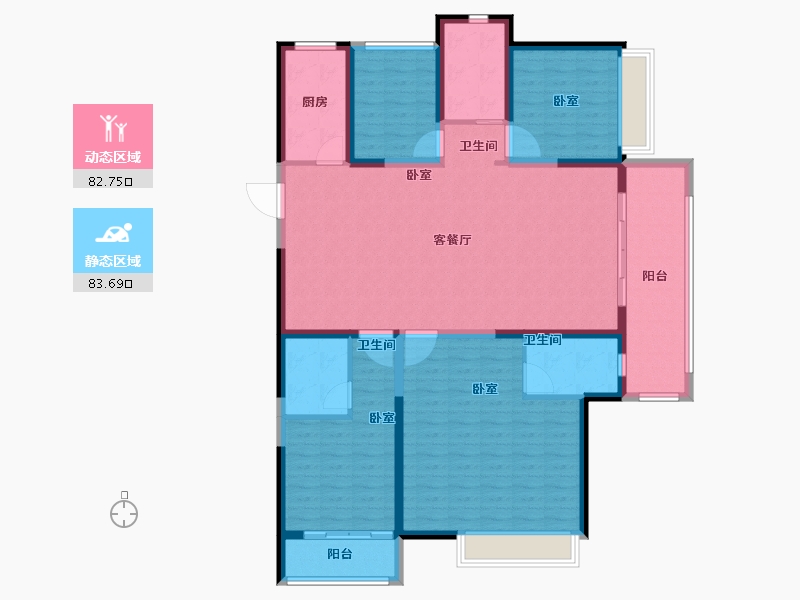 河南省-郑州市-亚星金运外滩-151.06-户型库-动静分区