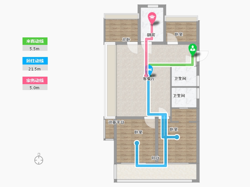 浙江省-绍兴市-金樾玖著-97.64-户型库-动静线