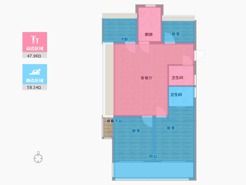 浙江省-绍兴市-金樾玖著-97.64-户型库-动静分区