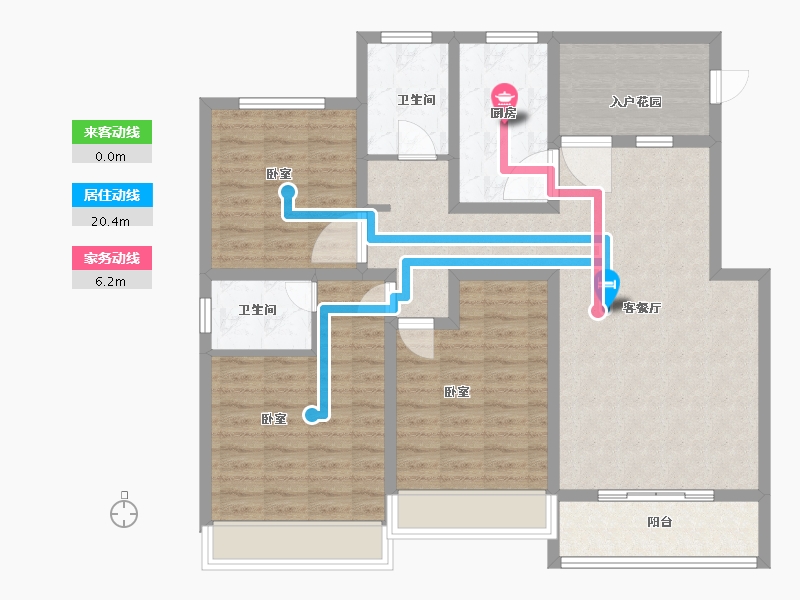 山东省-菏泽市-天华新天地-110.00-户型库-动静线