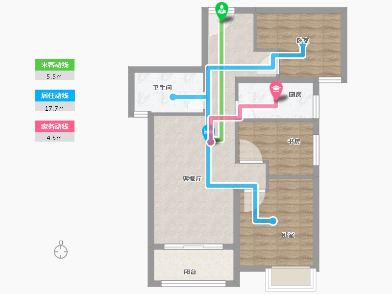 河南省-郑州市-御品蔚来云城-70.00-户型库-动静线