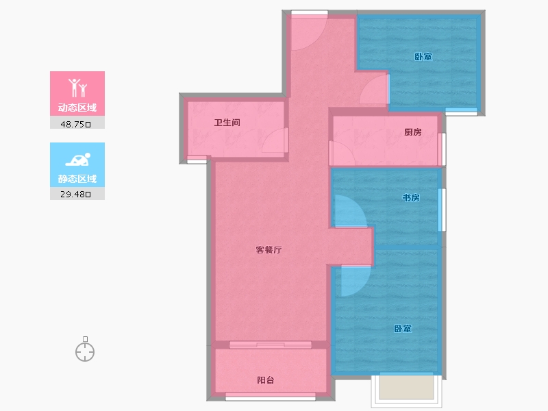 河南省-郑州市-御品蔚来云城-70.00-户型库-动静分区