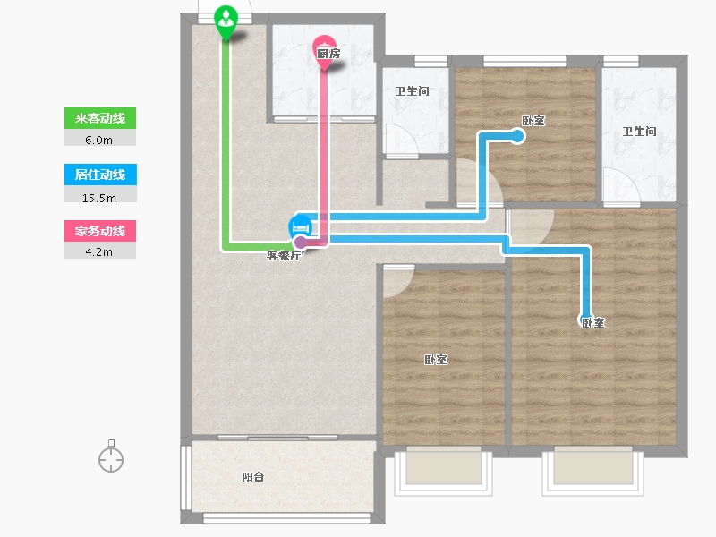 河南省-安阳市-丛台金悦湾-94.00-户型库-动静线