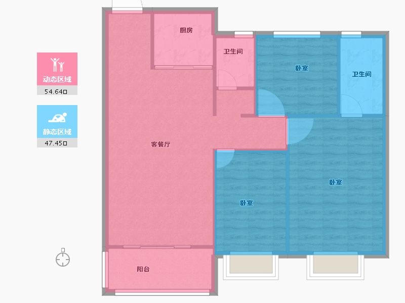 河南省-安阳市-丛台金悦湾-94.00-户型库-动静分区