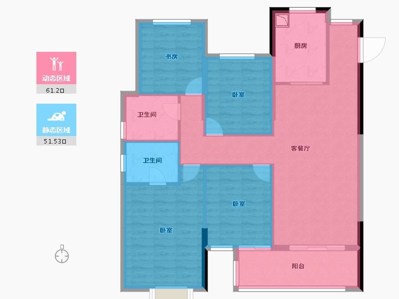 福建省-莆田市-三盛·璞悦湾-101.83-户型库-动静分区