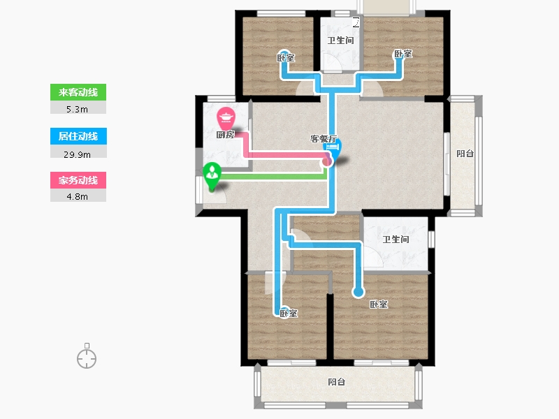 福建省-泉州市-当代万国城MOMΛ-110.00-户型库-动静线