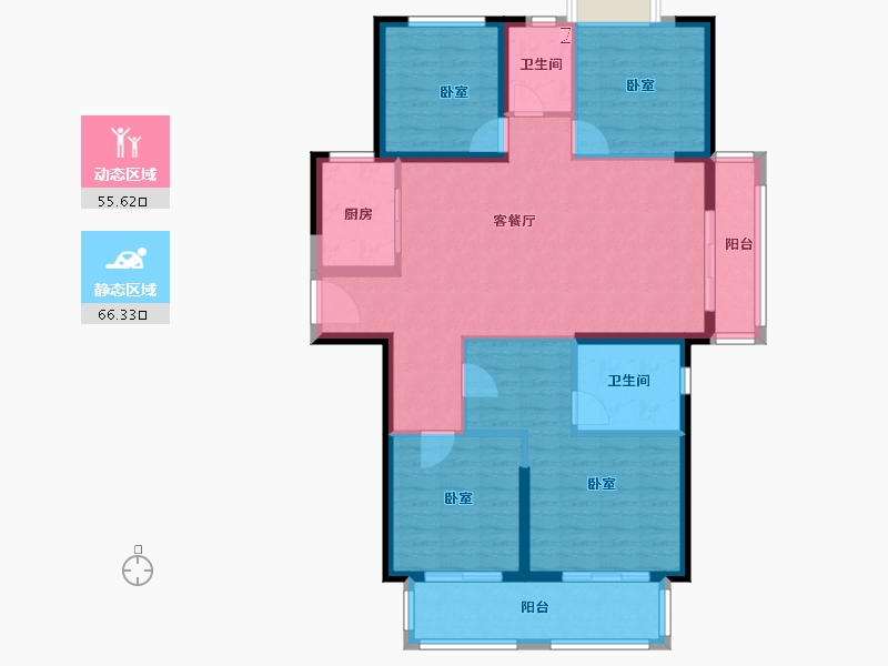 福建省-泉州市-当代万国城MOMΛ-110.00-户型库-动静分区