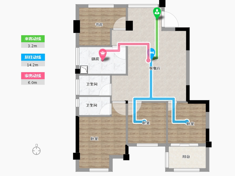 福建省-宁德市-福泰央府-94.00-户型库-动静线